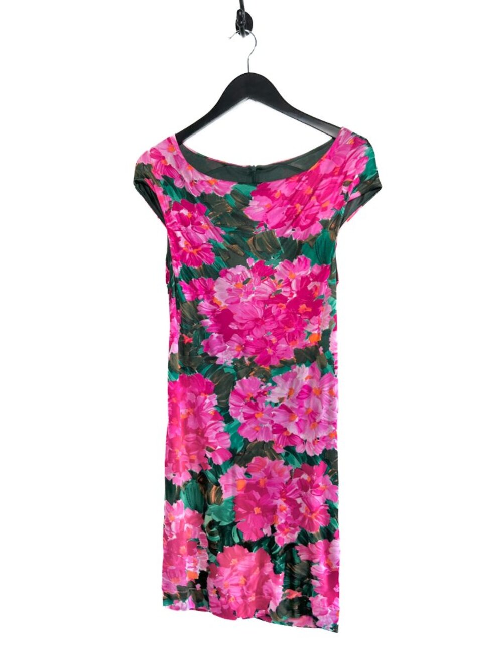 Balenciaga 2008 Pink Floral Print Dress